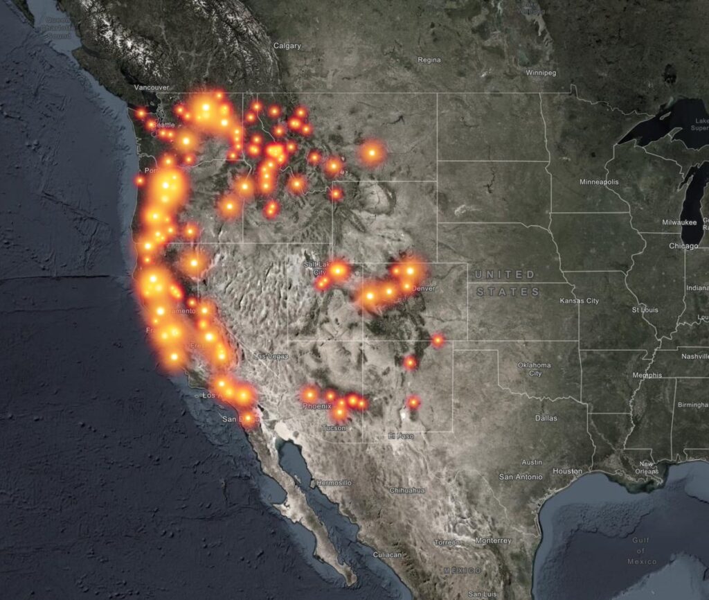 Recent wildfires in the United States